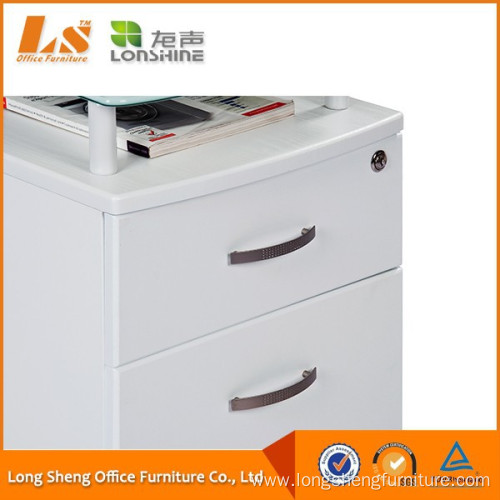 High Gloss 2 Drawer Mobile Office Filing Cabinet